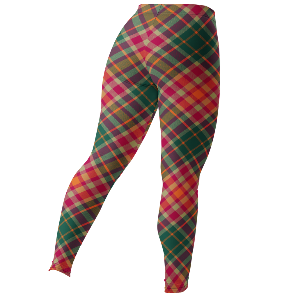 Oversized diagonal tartan in bold pink and green — maximalist, eye-catching, and undeniably fun.