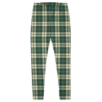 Designed by Studio YéYé —  green and cream tartan leggings for punk, trad and alt style. Soft palette, serious edge.