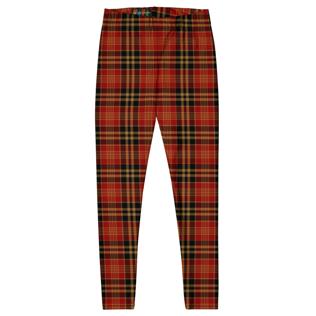 Retro red tartan plaid leggings by YéYé
