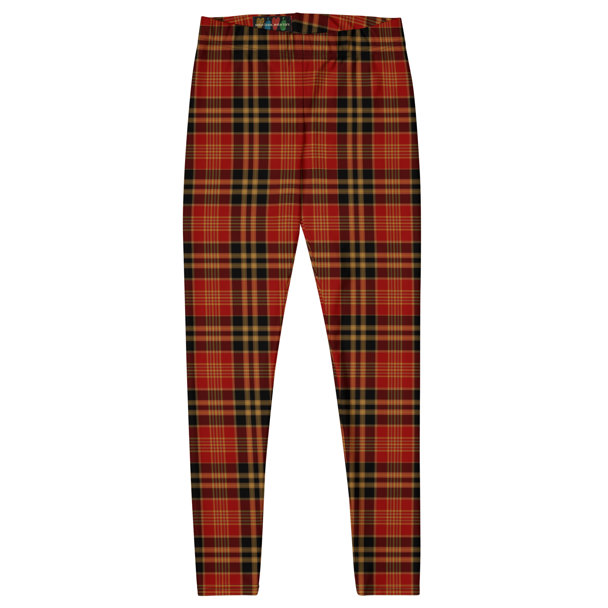 Retro red tartan plaid leggings by YéYé