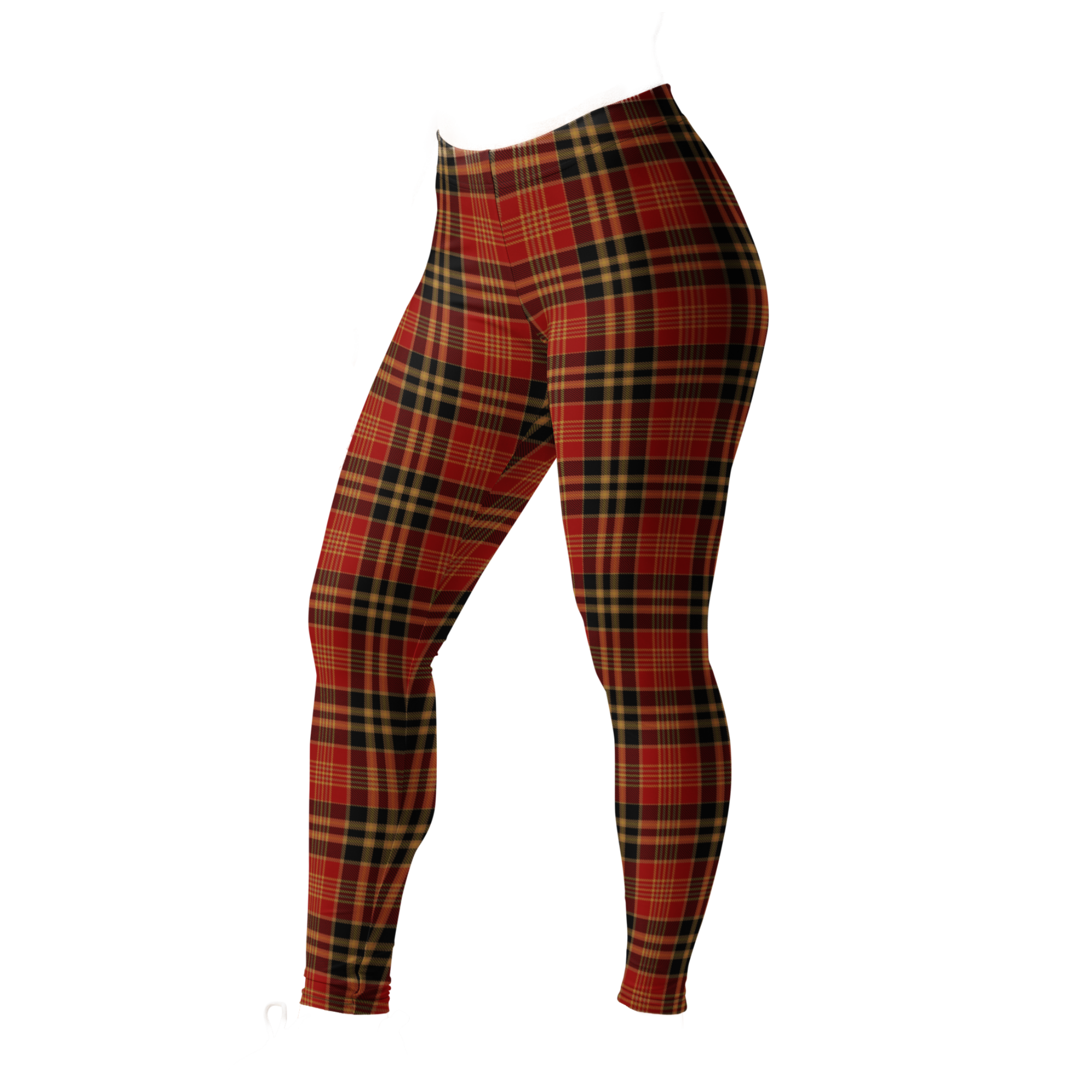 Retro red tartan plaid leggings by YéYé