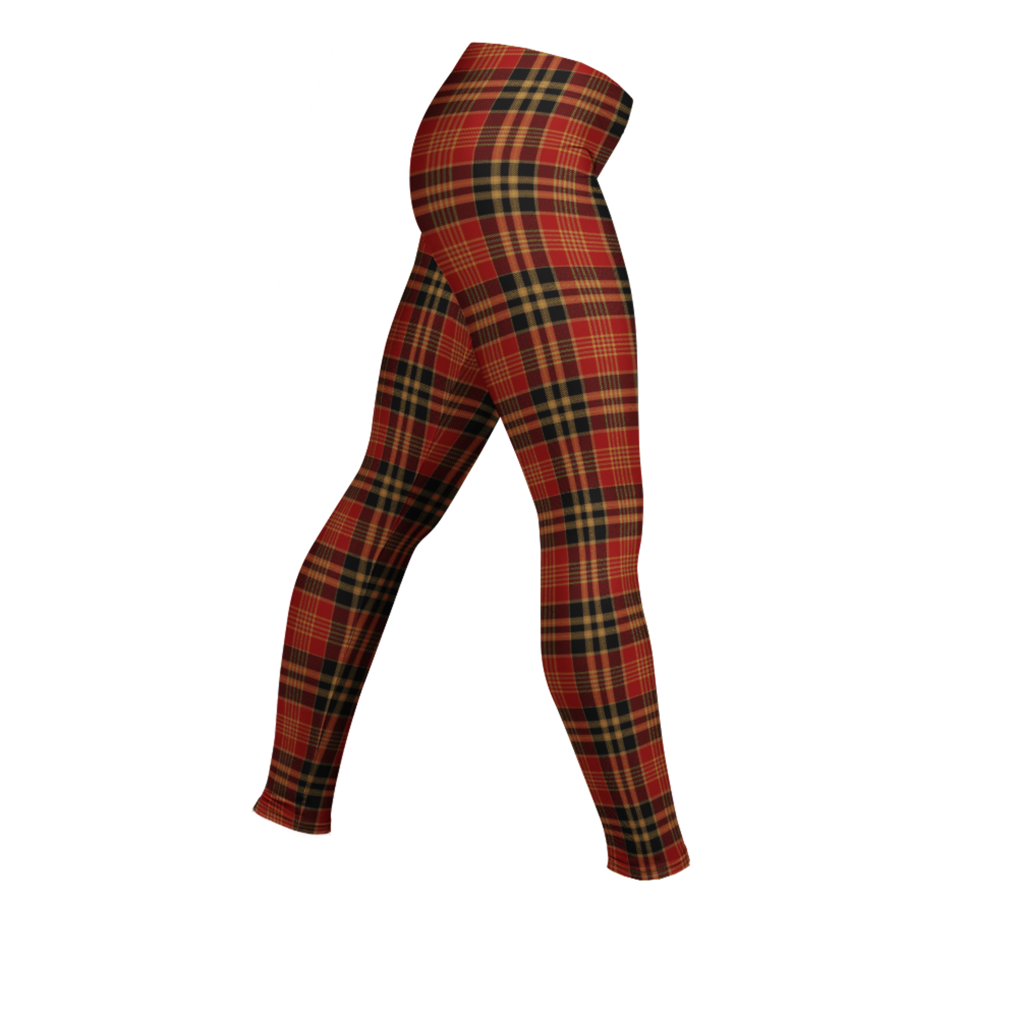 Retro red tartan plaid leggings by YéYé