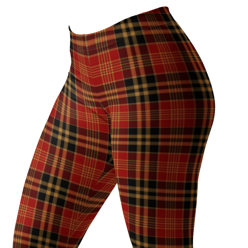 Retro red tartan plaid leggings by YéYé
