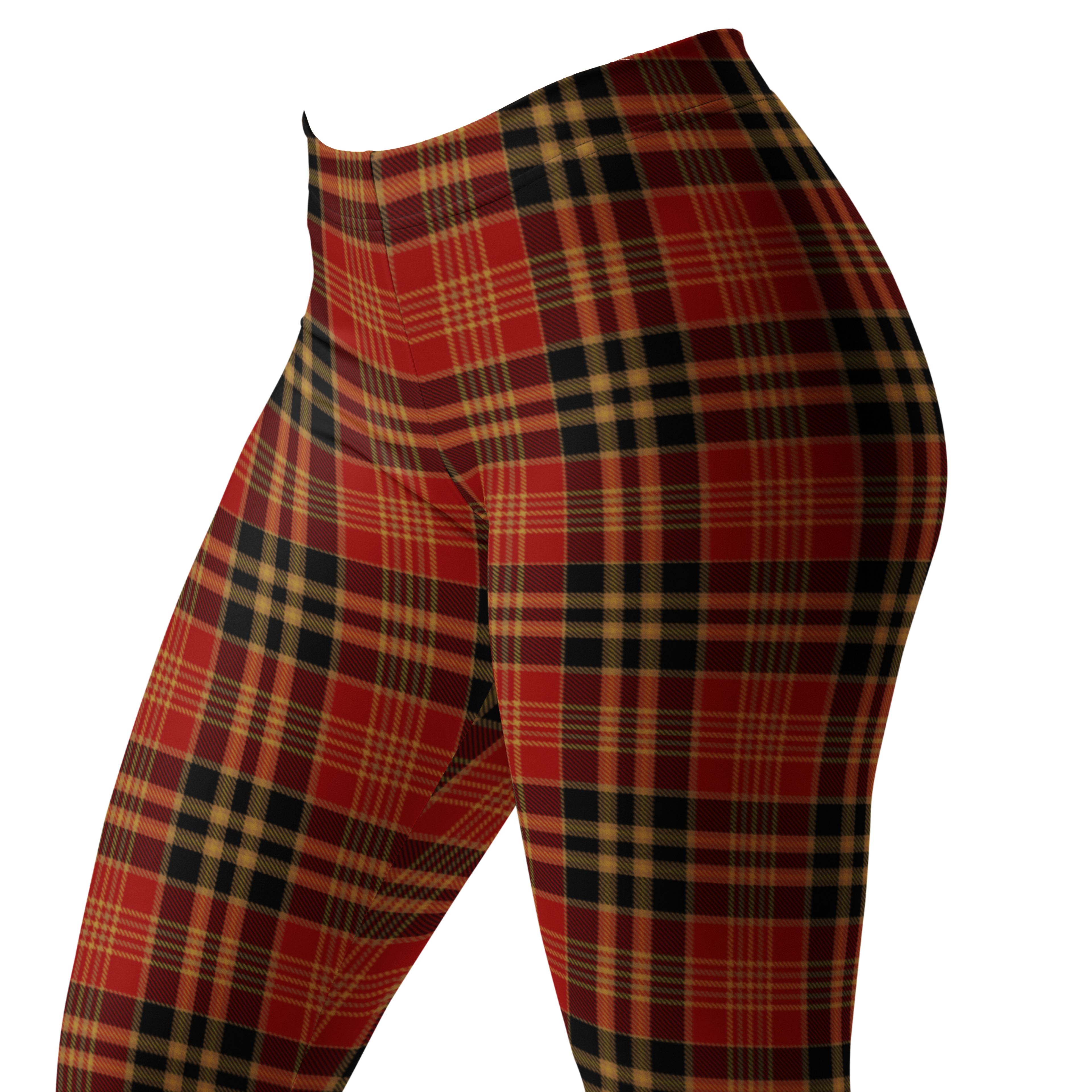Retro red tartan plaid leggings by YéYé