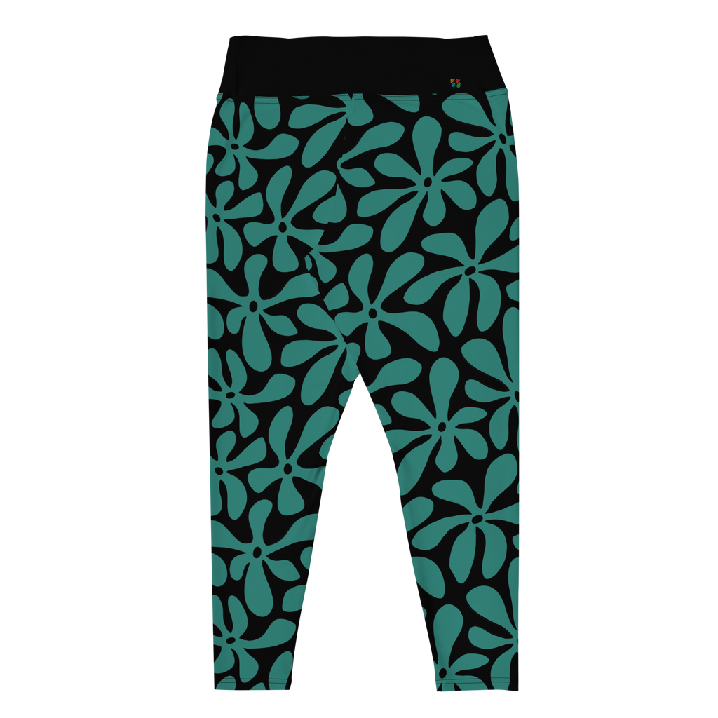 studio-yeye-vintage-maui-plus-size-leggings-teal-flat-back