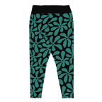 studio-yeye-vintage-maui-plus-size-leggings-teal-flat-back
