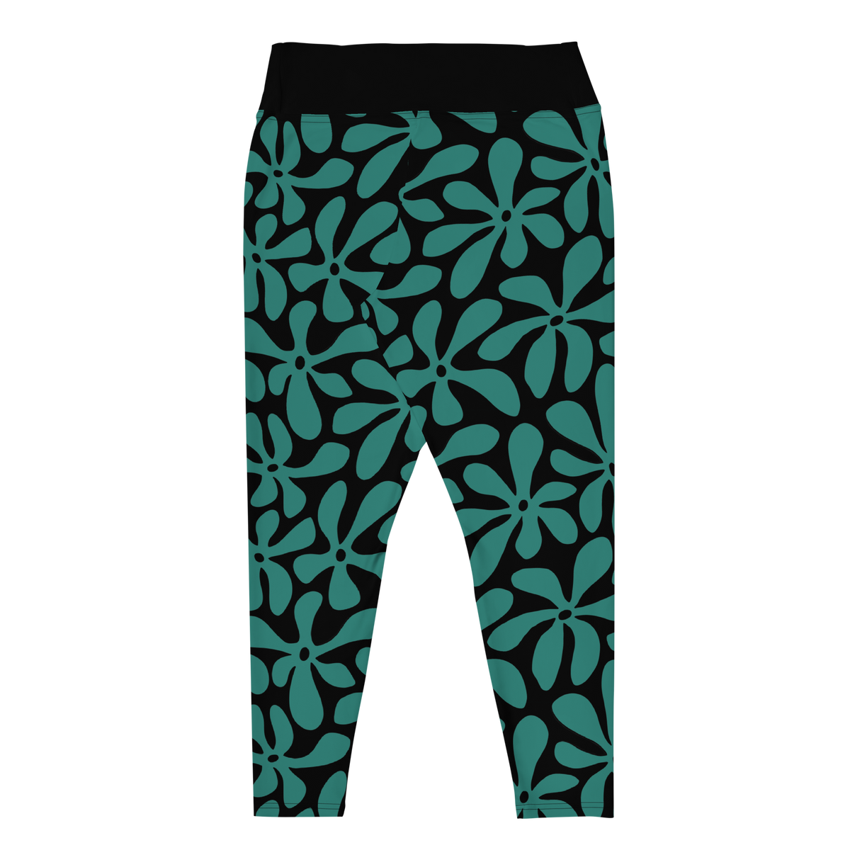 studio-yeye-vintage-maui-plus-size-leggings-teal-flat-back