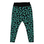 studio-yeye-vintage-maui-plus-size-leggings-teal-flat-front