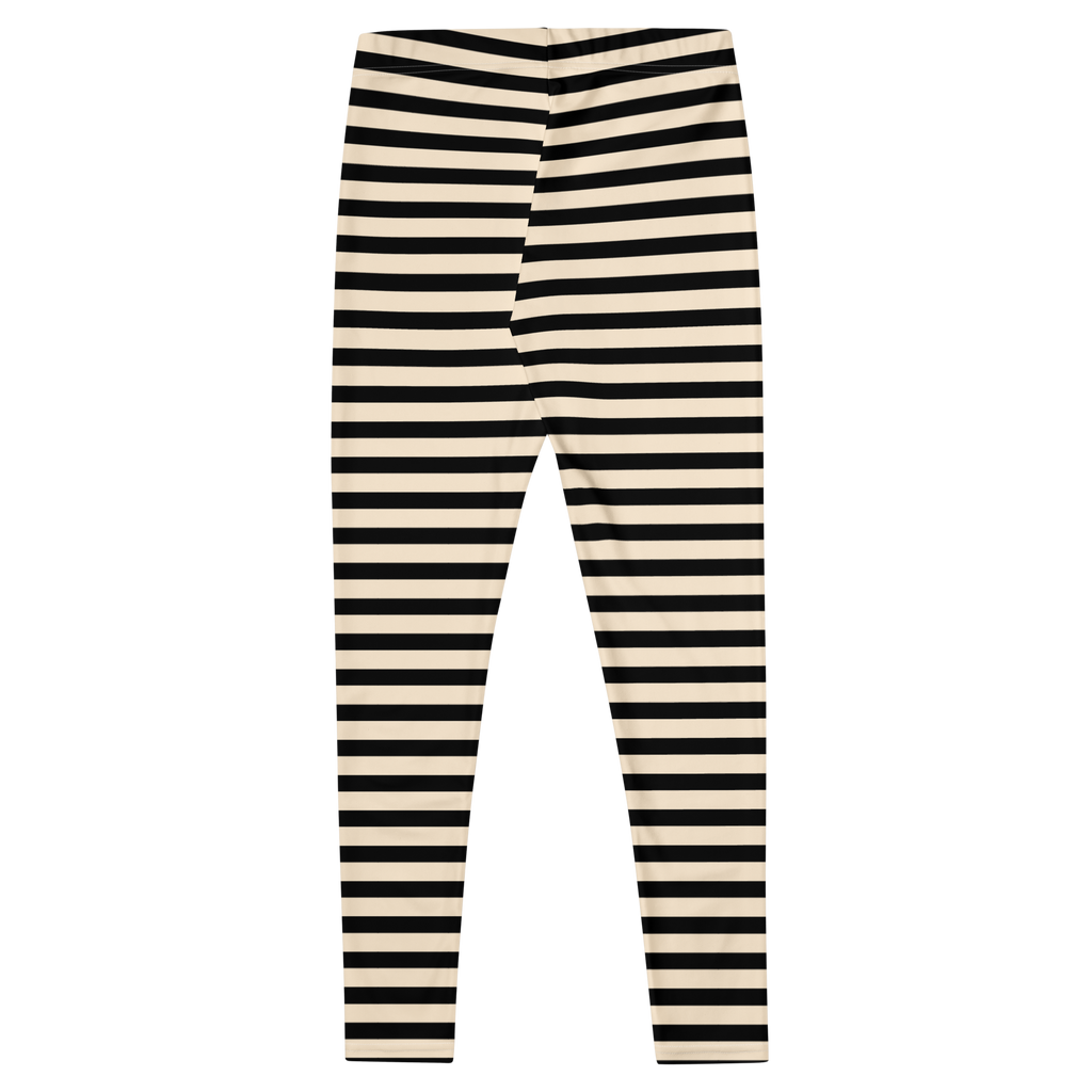 Black and white horizontal stripe leggings by YéYé, 