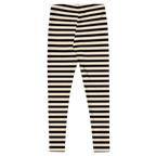 Black and white horizontal stripe leggings by YéYé, 
