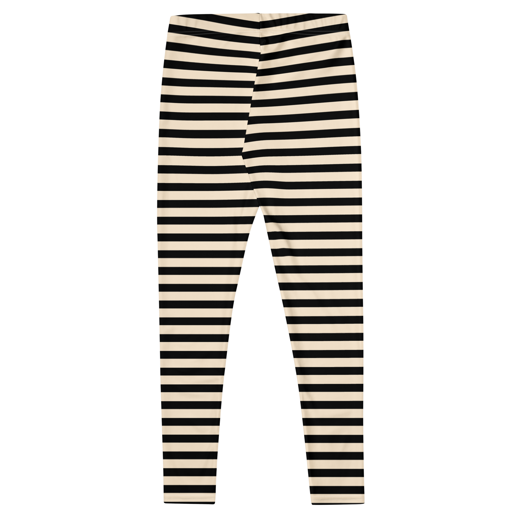 Black and white horizontal stripe leggings by YéYé, 