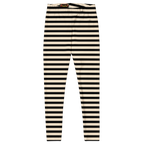 Black and white horizontal stripe leggings by YéYé, 