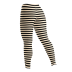 Black and white horizontal stripe leggings by YéYé, 
