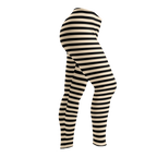 Black and white horizontal stripe leggings by YéYé, 