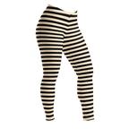 Black and white horizontal stripe leggings by YéYé, 