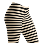 Black and white horizontal stripe leggings by YéYé, 