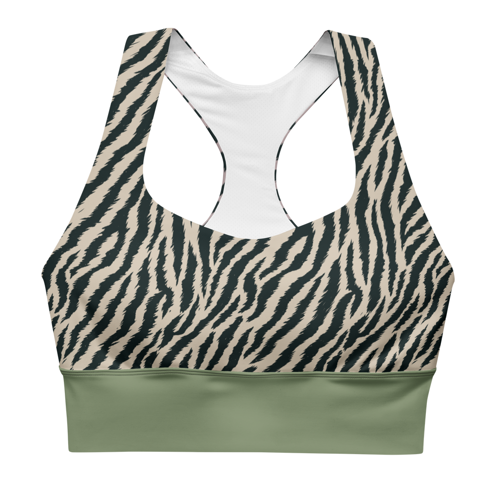Tiger Zebra printed sport bra