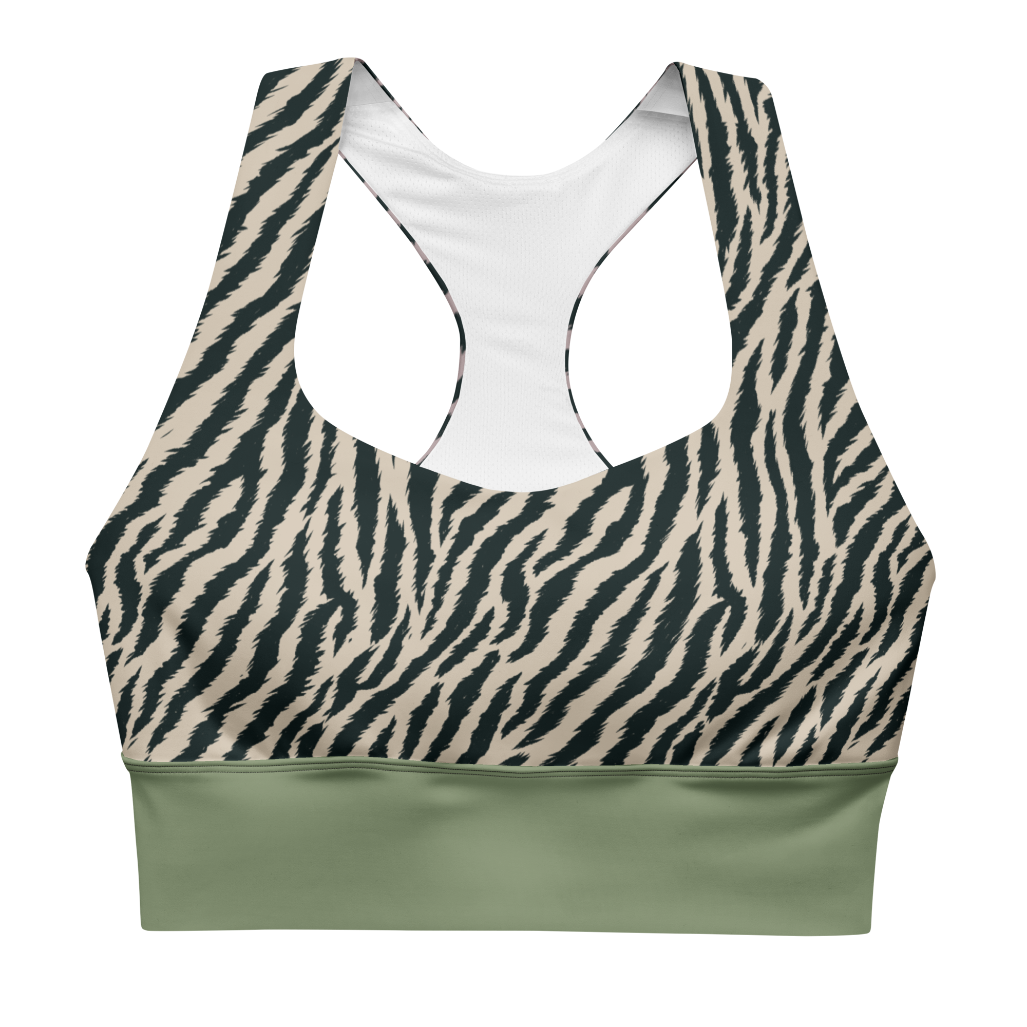 Tiger Zebra printed sport bra
