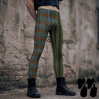 HARLEQUIN JESTER MENS Leggings - BROWN + AMY GREEN