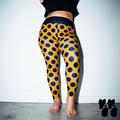 LADYBUG Plus Size Leggings - MUSTARD - Polka Dot Tights