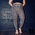 LEOPARD LOVER Plus Size Leggings - BONE WHITE