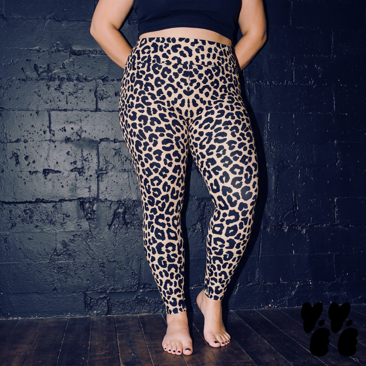 LEOPARD LOVER Plus Size Leggings - BONE WHITE