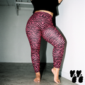 TIGER LOVER Leggings in Übergröße - Fuchsia