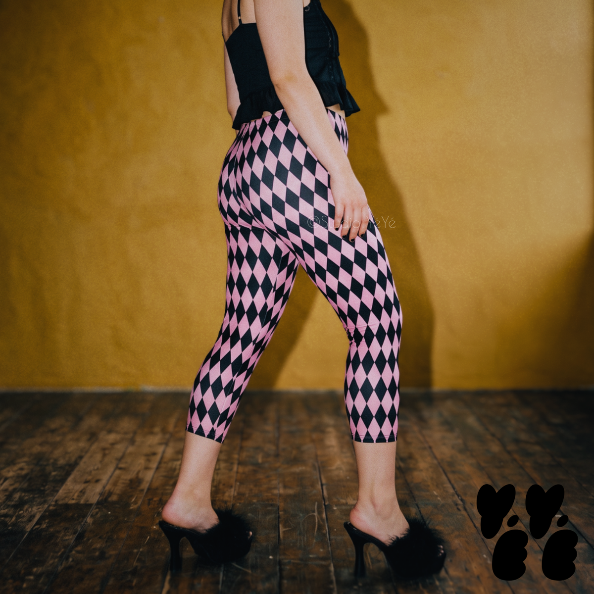 HARLEQUIN DIAMOND Leggings - OLIVGRÜN