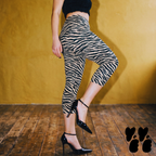 TIGER LOVER Capri Leggings - Beige