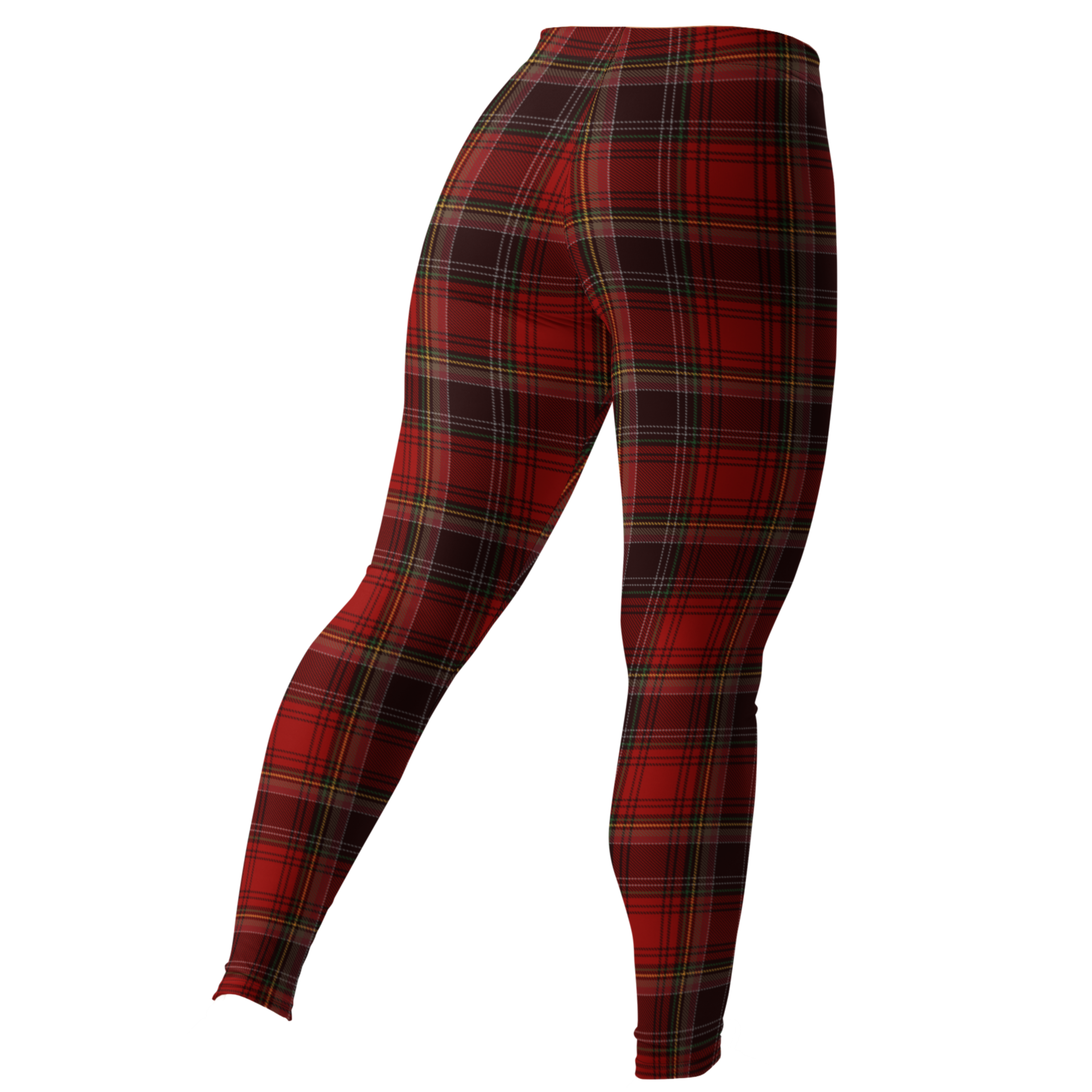 Bold red tartan leggings for punk, grunge and trad style. A classic that never quits. Recycled materials, UPF 50+, squat-proof. 
