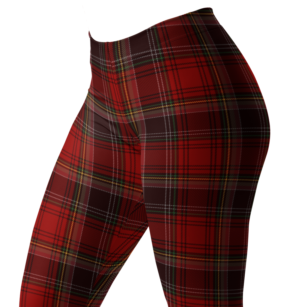 Bold red tartan leggings for punk, grunge and trad style. A classic that never quits. Recycled materials, UPF 50+, squat-proof. 