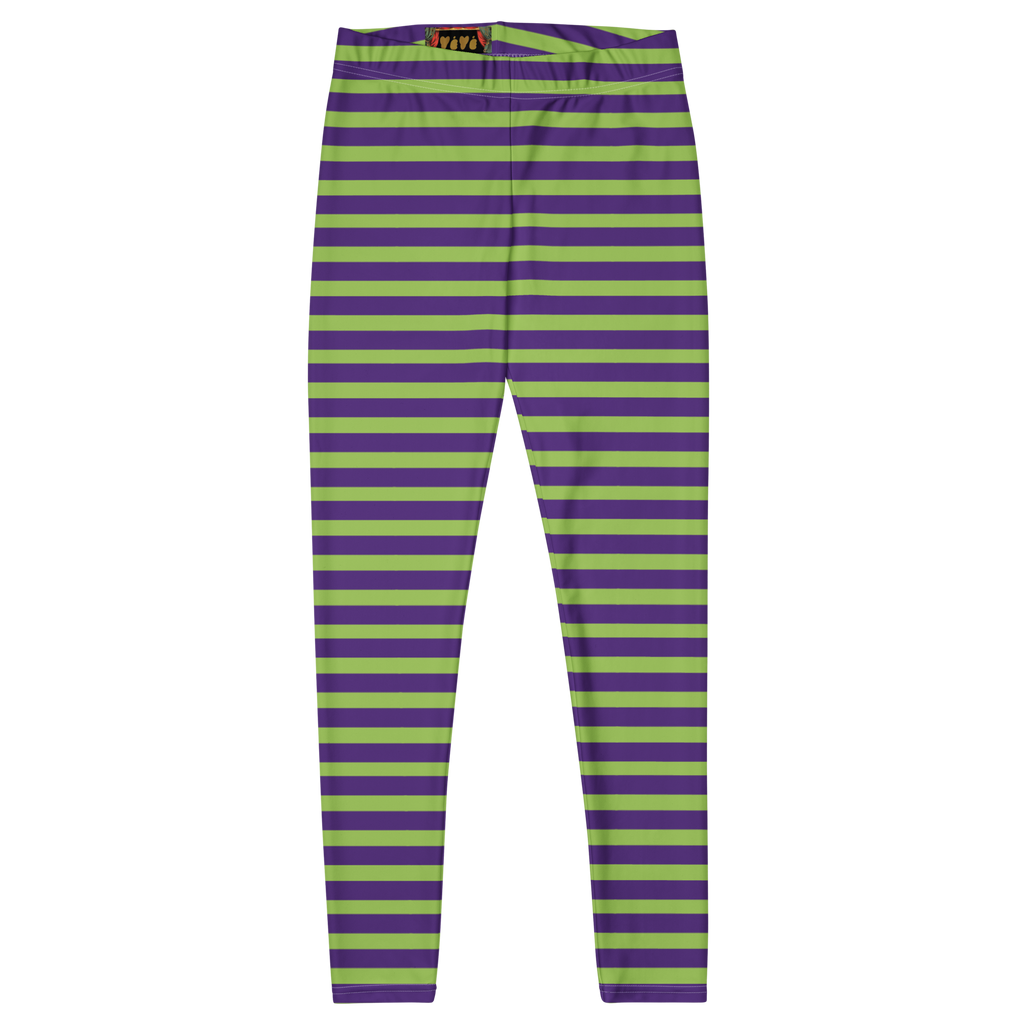 Designed by Studio YéYé — lime and purple stripes for your inner villain. Halloween, goth and punk-ready. Recycled materials, UPF 50+, squat-proof. Free US/EU shipping.