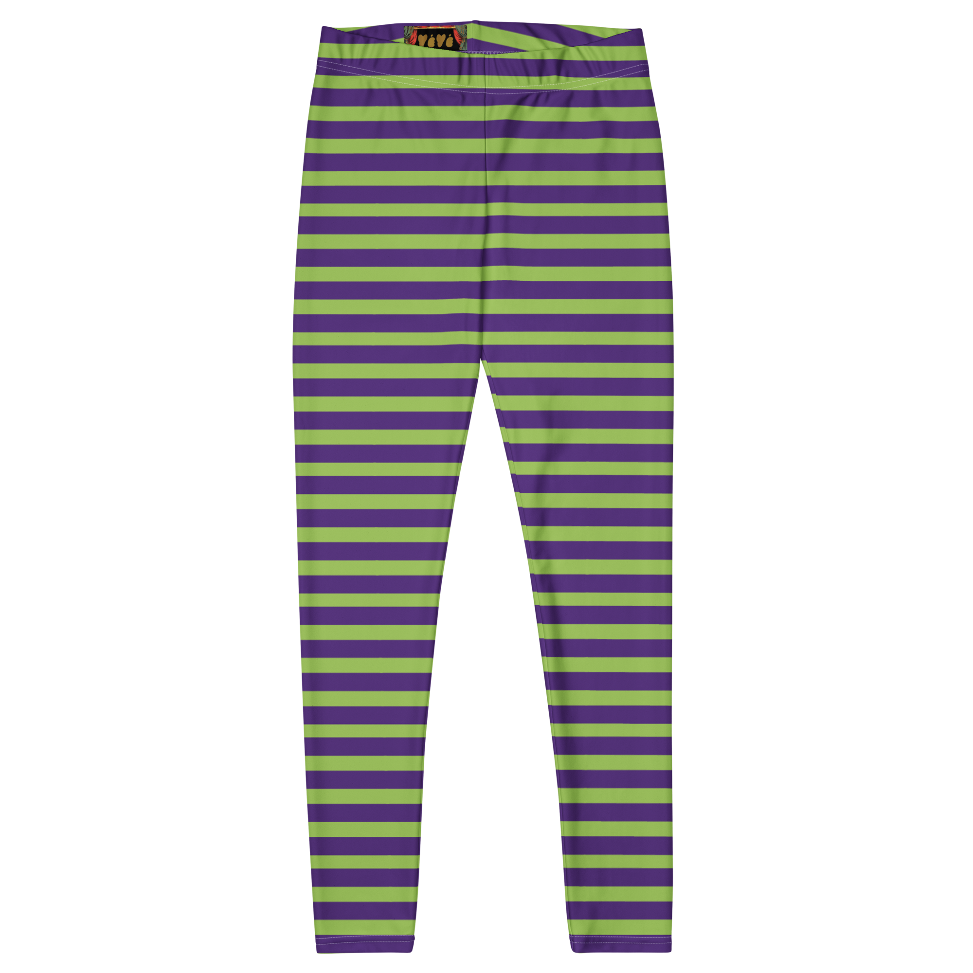 Designed by Studio YéYé — lime and purple stripes for your inner villain. Halloween, goth and punk-ready. Recycled materials, UPF 50+, squat-proof. Free US/EU shipping.